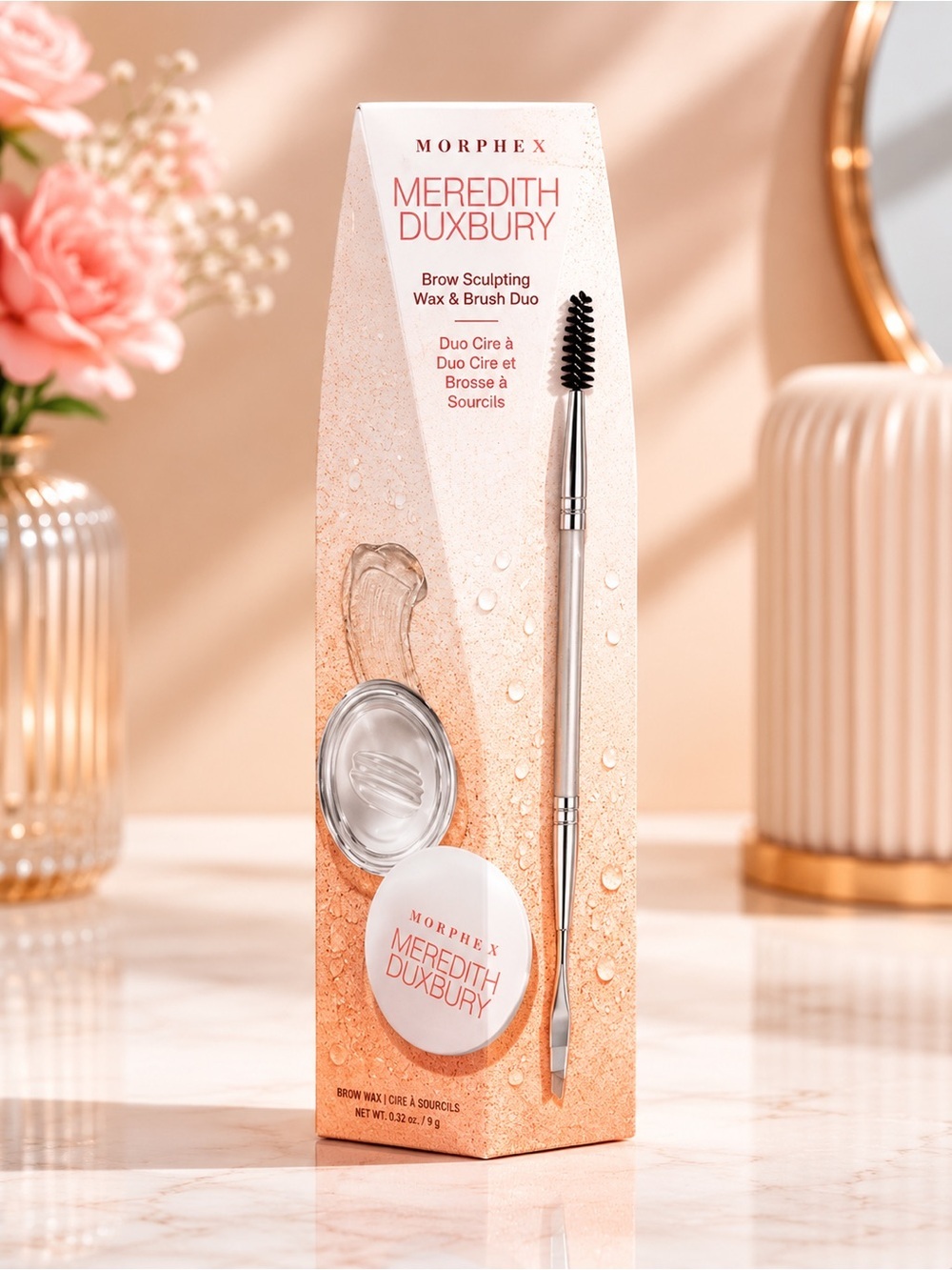 Morphe x Meredith Duxbury Brow Sculpting Wax & Brush Duo NEW in box